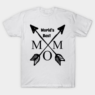 World's Best MOM Crossed Arrows T-Shirt